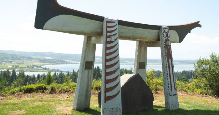 Chief Comcomly Burial Canoe was dedicated in 1961